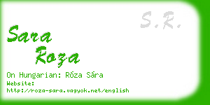 sara roza business card